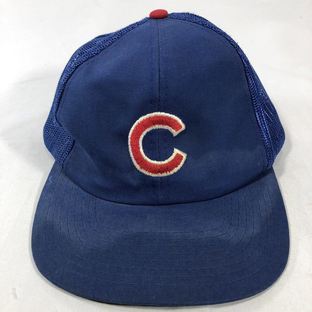 Vintage Chicago Cubs Twins Enterpise Mesh Trucker Snapback Hat Cap MLB Baseball